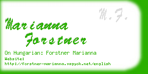 marianna forstner business card